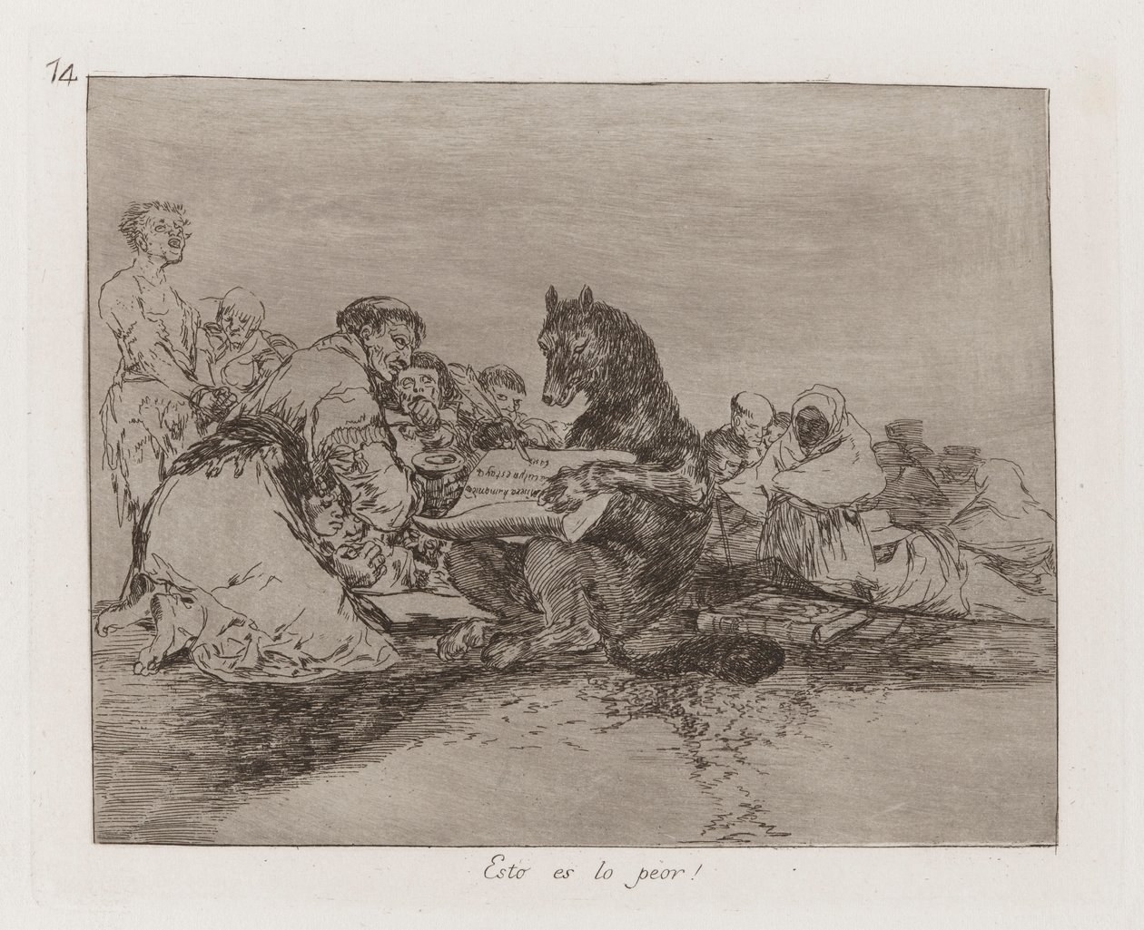 Dette er det verste! (Det er det verste av det!), Plate 74 fra The Disasters of War av Francisco de Goya