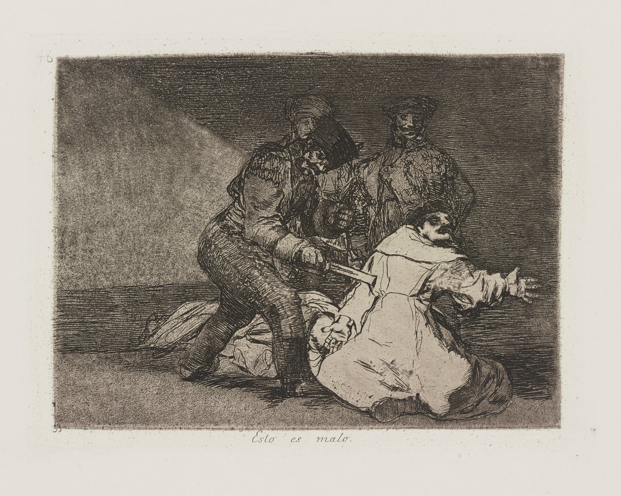 Dette er dårlig. (Dette er dårlig.), pl. 46 fra serien The Disasters of War av Francisco de Goya