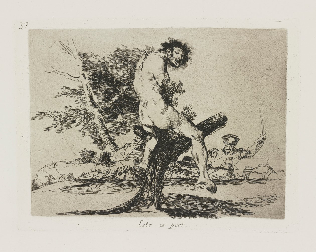Dette er verre. (Dette er verre), pl. 37 fra serien The Disasters of War av Francisco de Goya