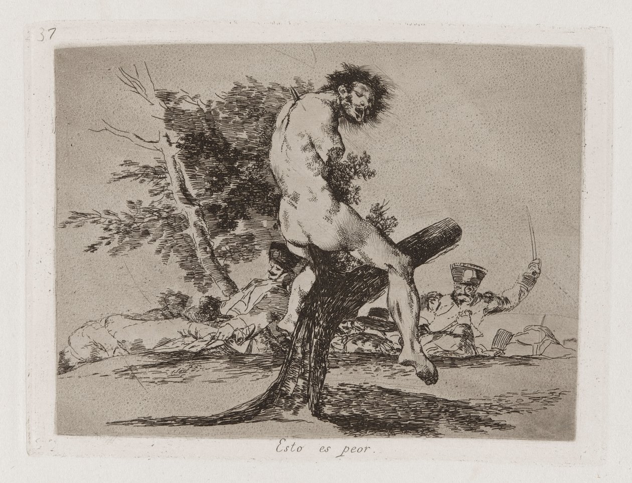 Dette er verre, plate 37 fra The Disasters of War av Francisco de Goya