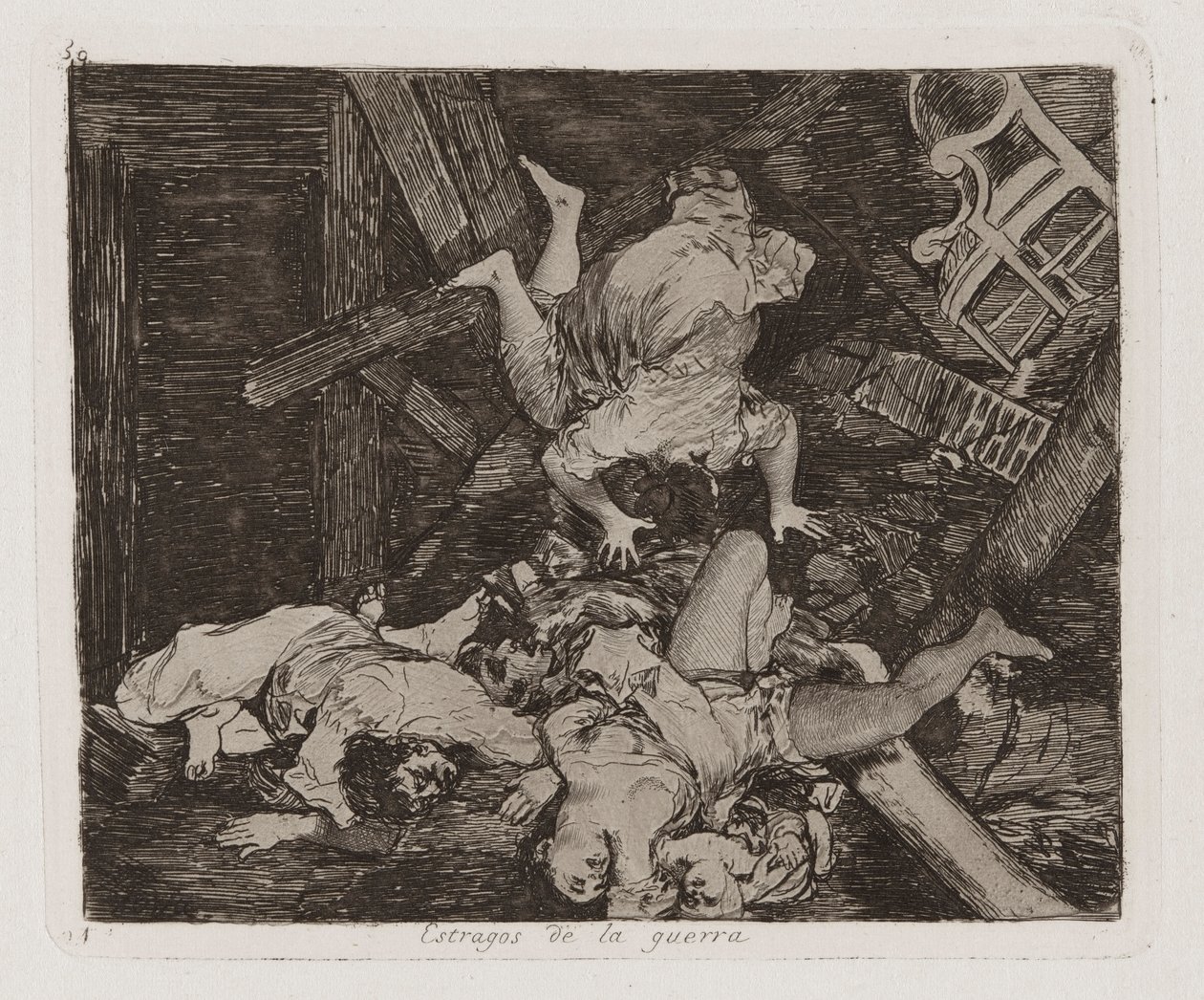 Ravages of War, plate 30 fra The Disasters of War av Francisco de Goya