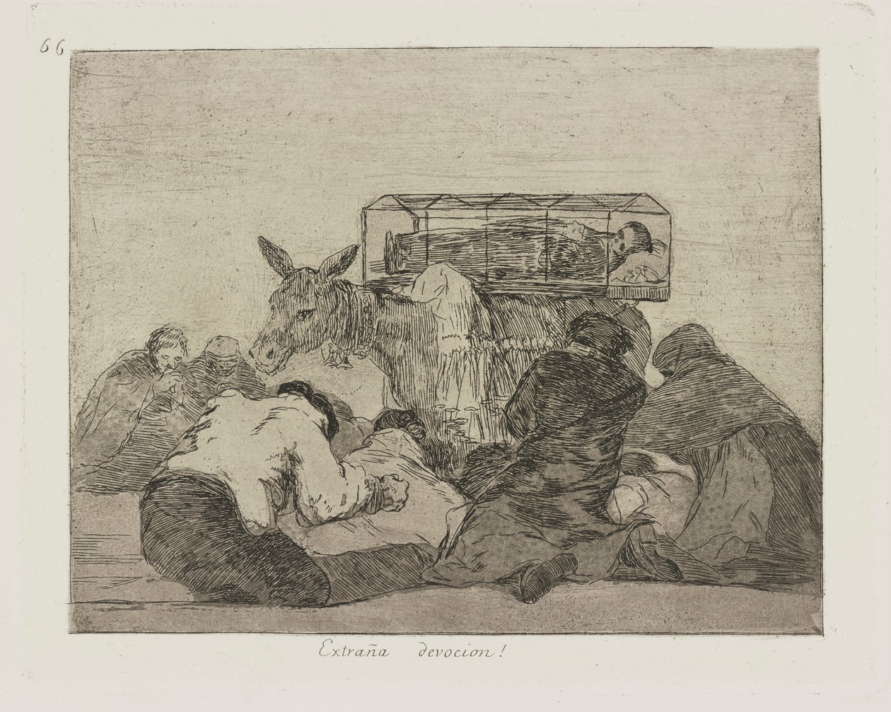 Merkelig hengivenhet! (Merkelig hengivenhet!), pl. 66 fra serien The Disasters of War av Francisco de Goya