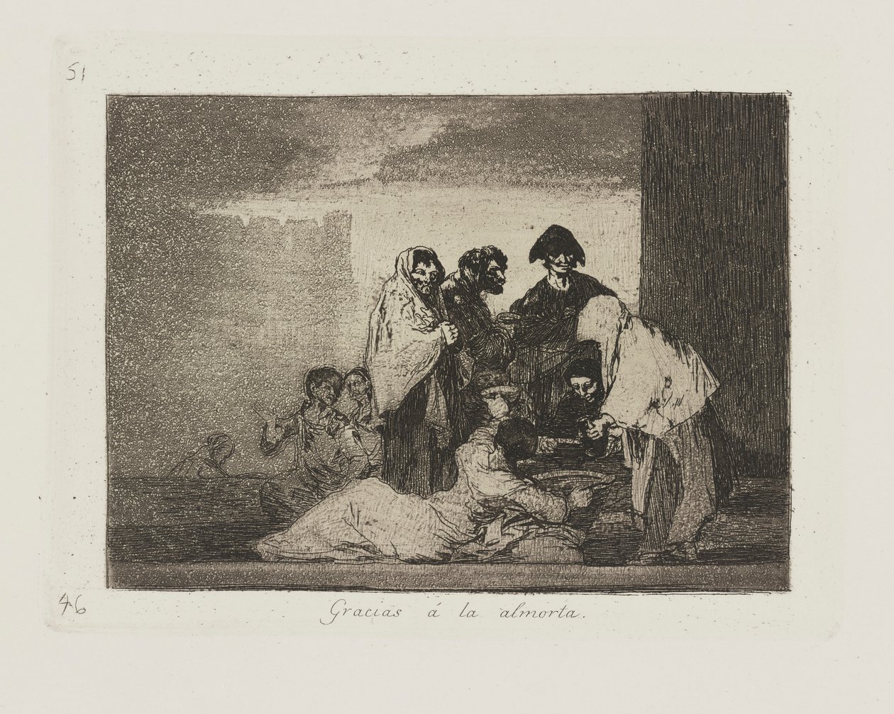 Takk skal du ha ? erten (Takk til Millett.), pl. 51 fra serien The Disasters of War av Francisco de Goya
