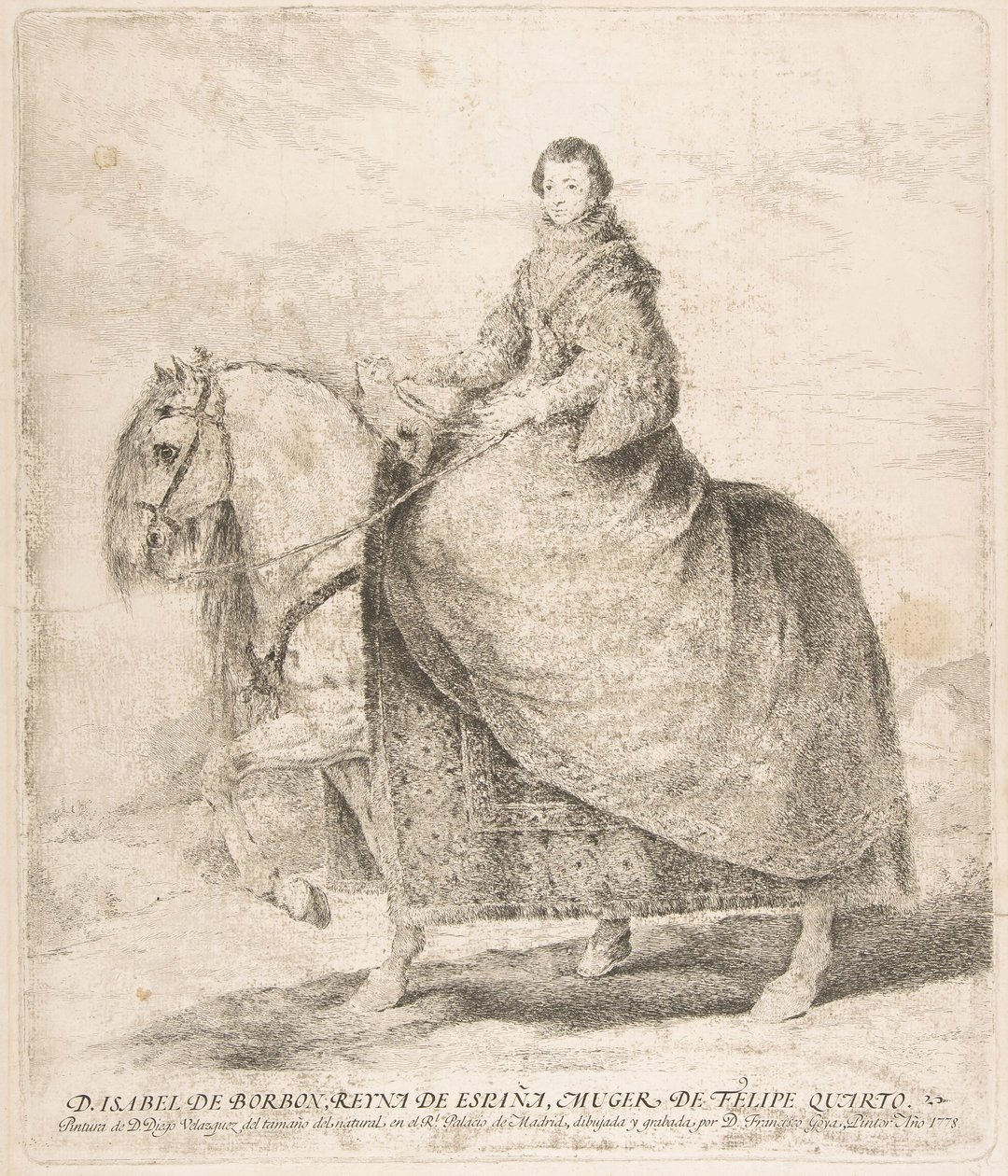 Isabella av Bourbon, dronning av Spania og kone til Philip IV D. Isabella av Bourbon, dronning av Spania, av Francisco de Goya