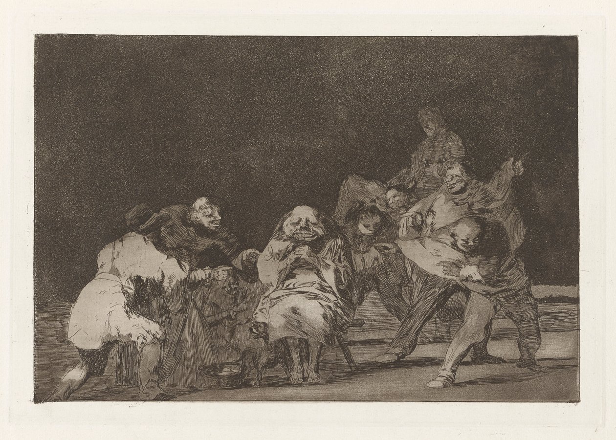 Lojalitet, også kjent som Han som ikke liker deg vil ærekrenke deg i spøk, fra serien The Nonsense (The Proverbs) av Francisco de Goya