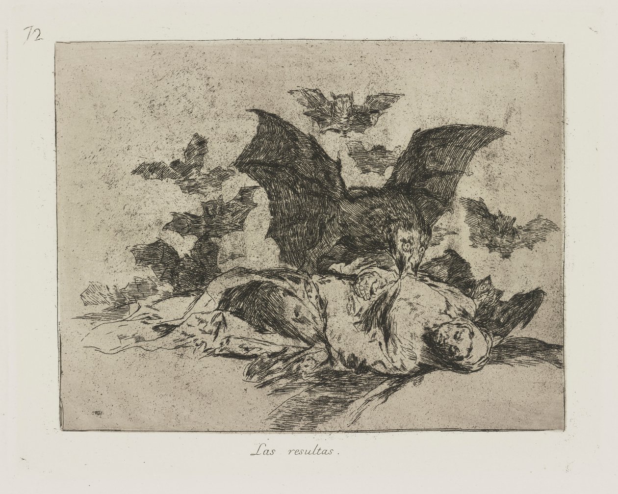 Resultatene. (Konsekvensene.), pl. 72 fra serien The Disasters of War av Francisco de Goya