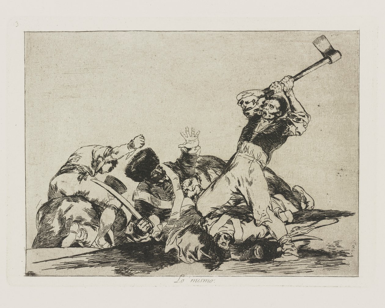 Det samme (The Same), pl. 3 fra serien The Disasters of War av Francisco de Goya