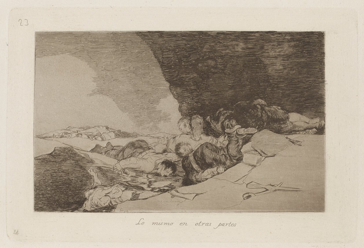 The Same Elsewhere (The Same Elsewhere), Plate 23 fra The Disasters of War av Francisco de Goya