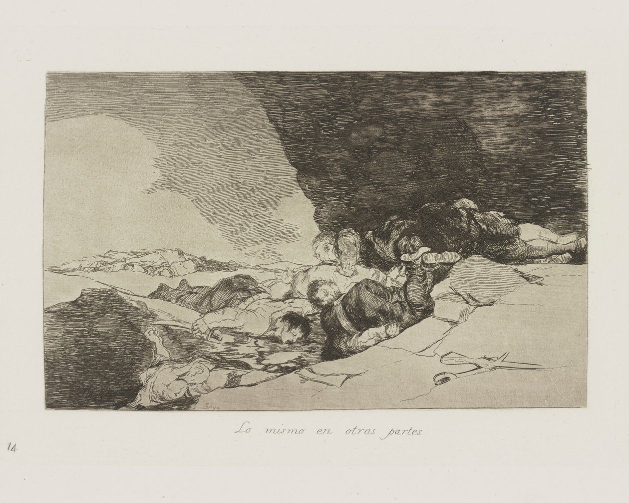 Det samme i andre deler. (Det samme andre steder.), pl. 23 fra serien The Disasters of War av Francisco de Goya