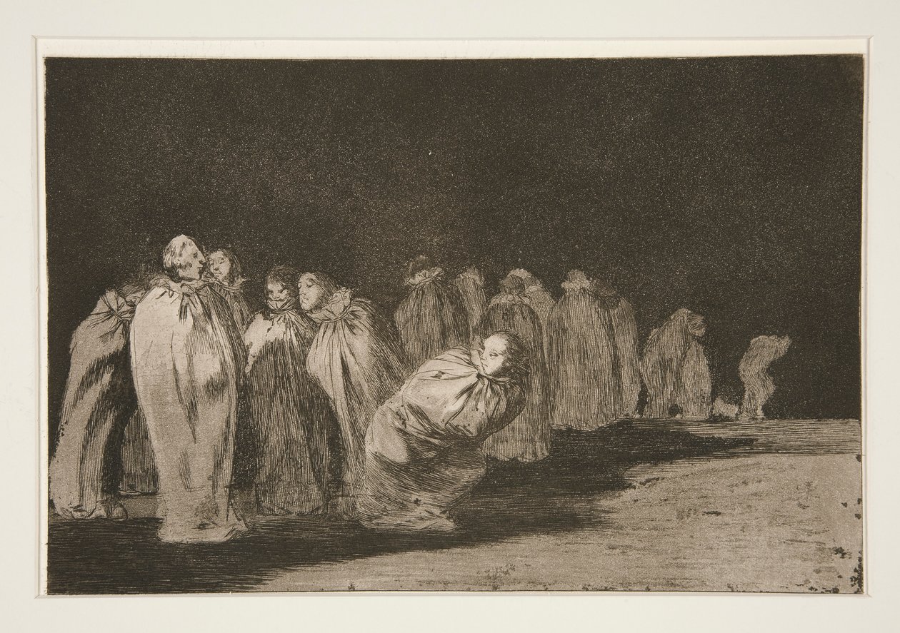 The Encased (The Men in Sacks), pl. 8 fra serien The Proverbs av Francisco de Goya