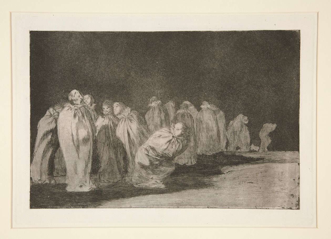 The Sacks (Men in Sacks), pl. 8 fra serien The Proverbs av Francisco de Goya