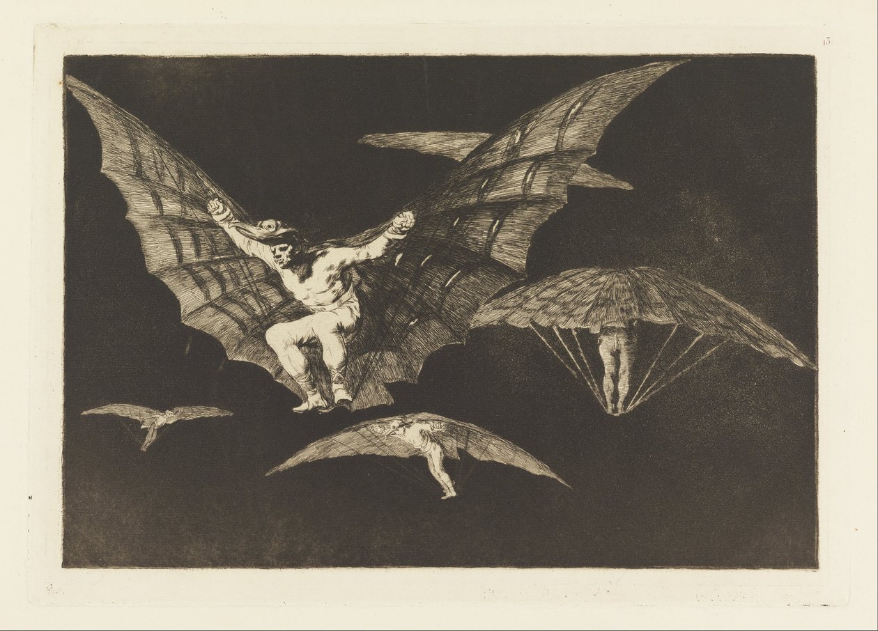 Flymåte, plate 13 i Ordspråkene av Francisco de Goya
