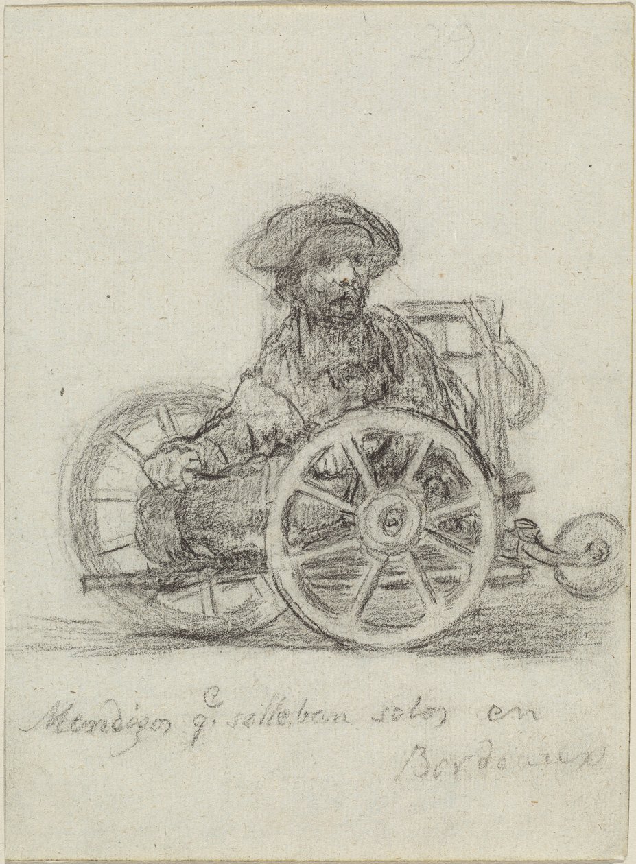 Mendigos que se llevan solos en Bordeaux (tiggere som kommer seg rundt på egen hånd i Bordeaux) av Francisco de Goya