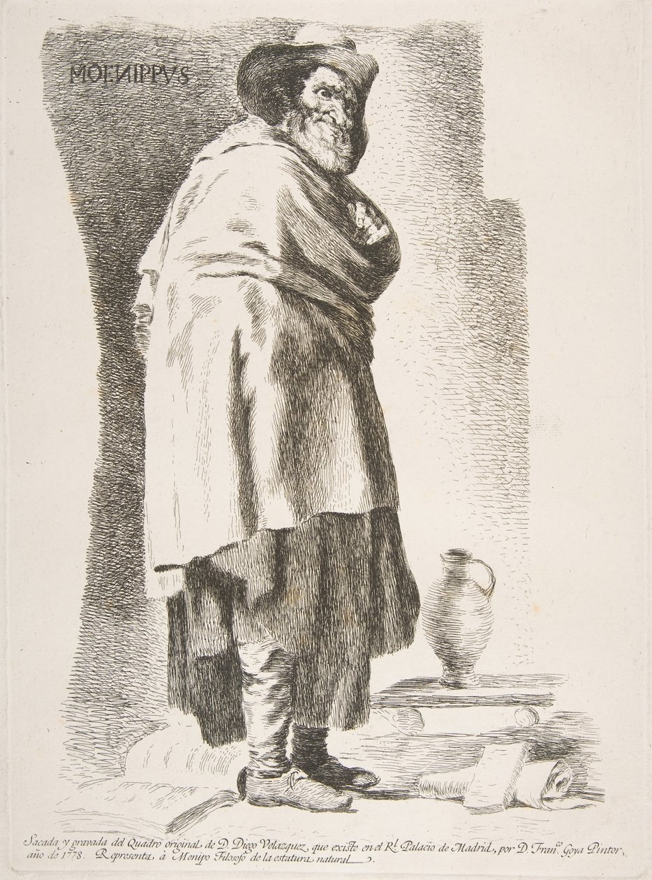 Moenippus Menipo-filosof, 1778. av Francisco de Goya