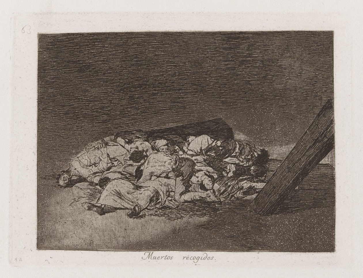 Harvest of the Dead, plate 63 fra The Disasters of War av Francisco de Goya