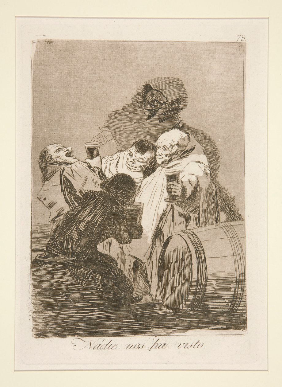Ingen har sett oss (Ingen har sett oss), pl. 79 fra serien The whims av Francisco de Goya