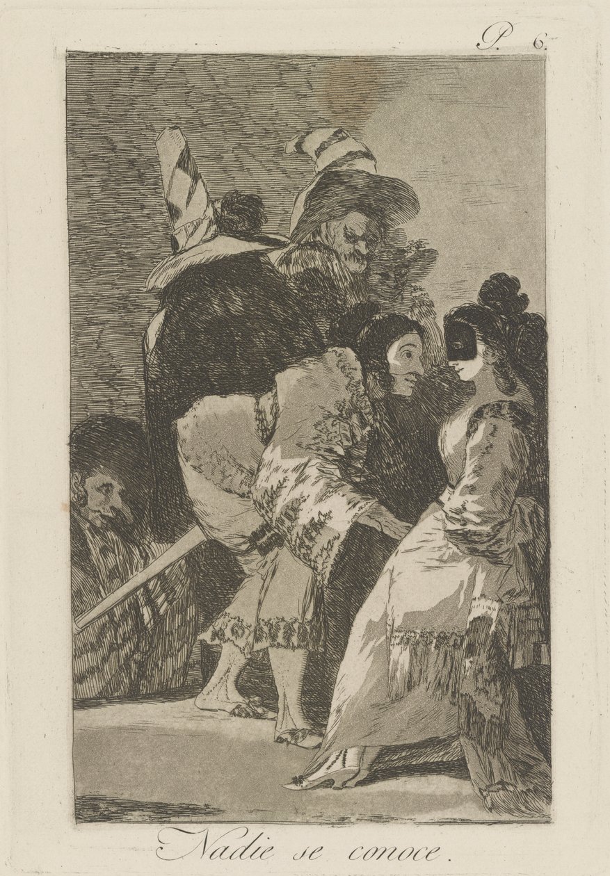 Nadie se conoce. (Ingen kjenner seg selv.), pl. 6 fra serien Los caprichos av Francisco de Goya