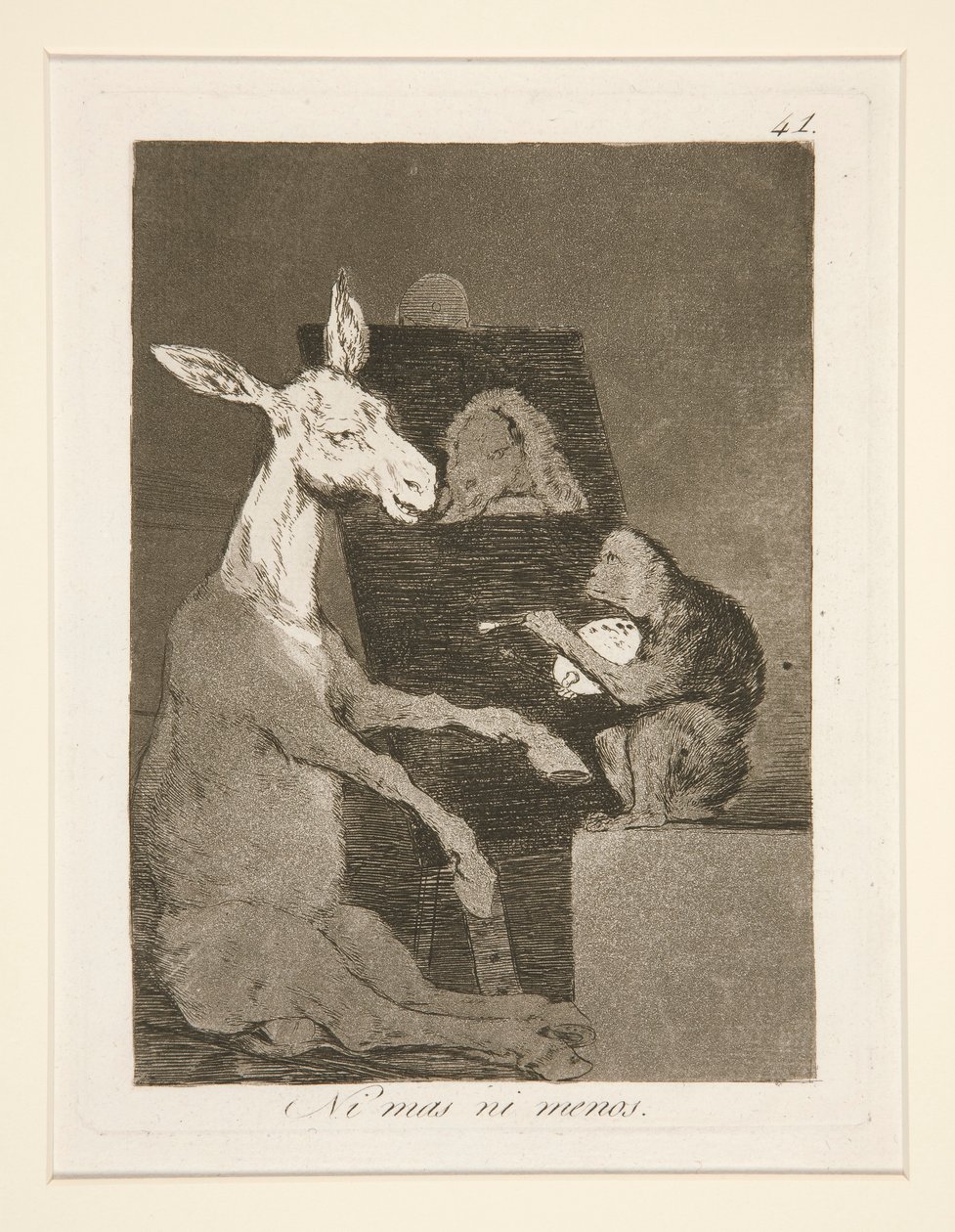 Verken mer eller mindre (verken mer eller mindre), pl. 41 fra serien The Whims av Francisco de Goya
