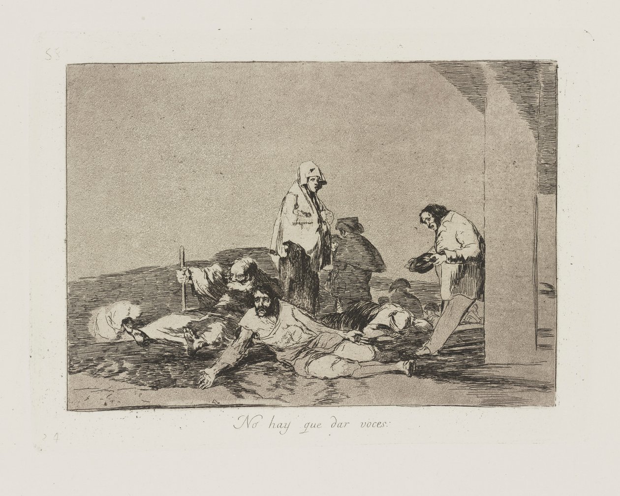 Du trenger ikke å rope. (Punkt av Francisco de Goya