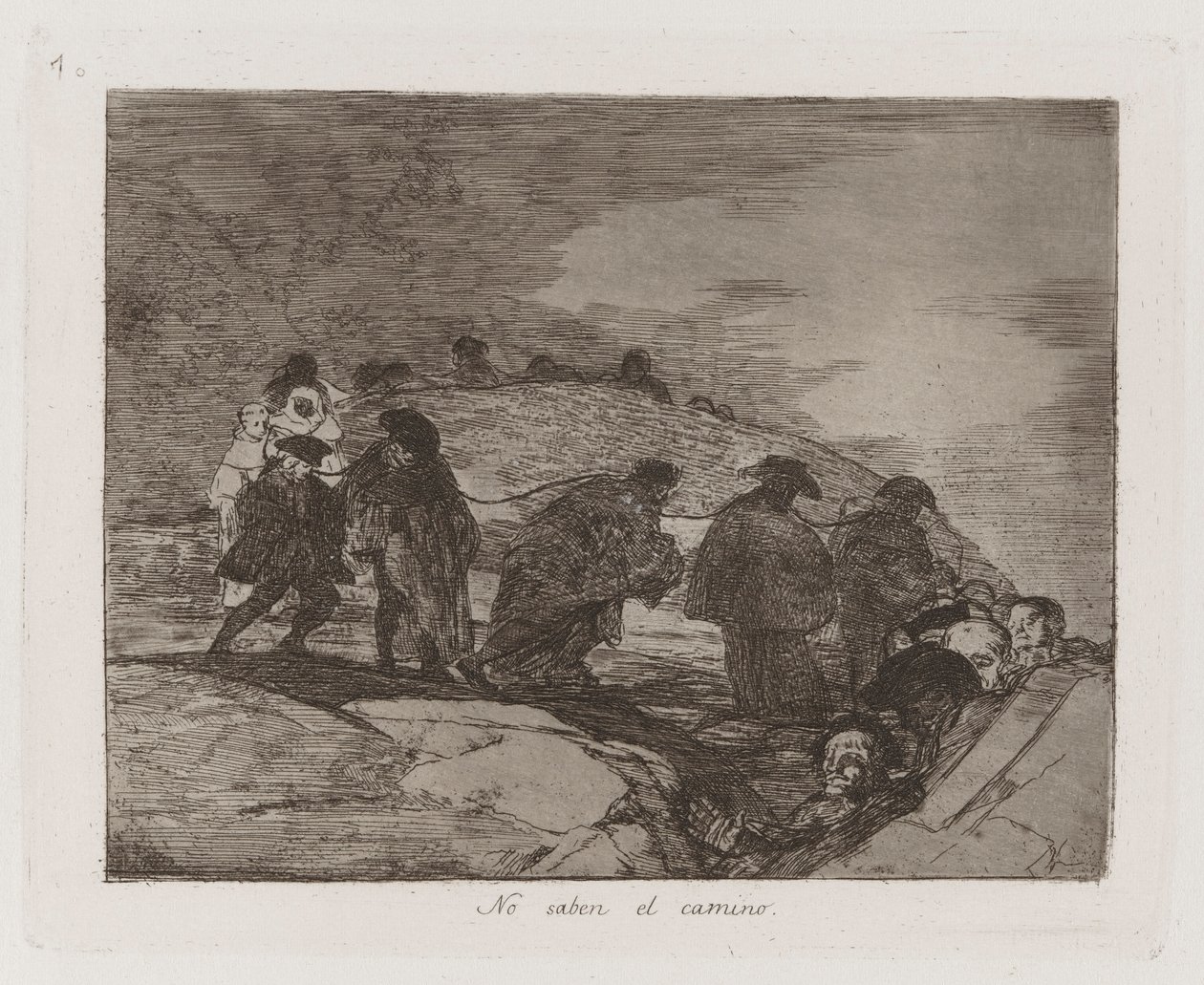 They Do Not Know the Way, Plate 70 fra The Disasters of War av Francisco de Goya