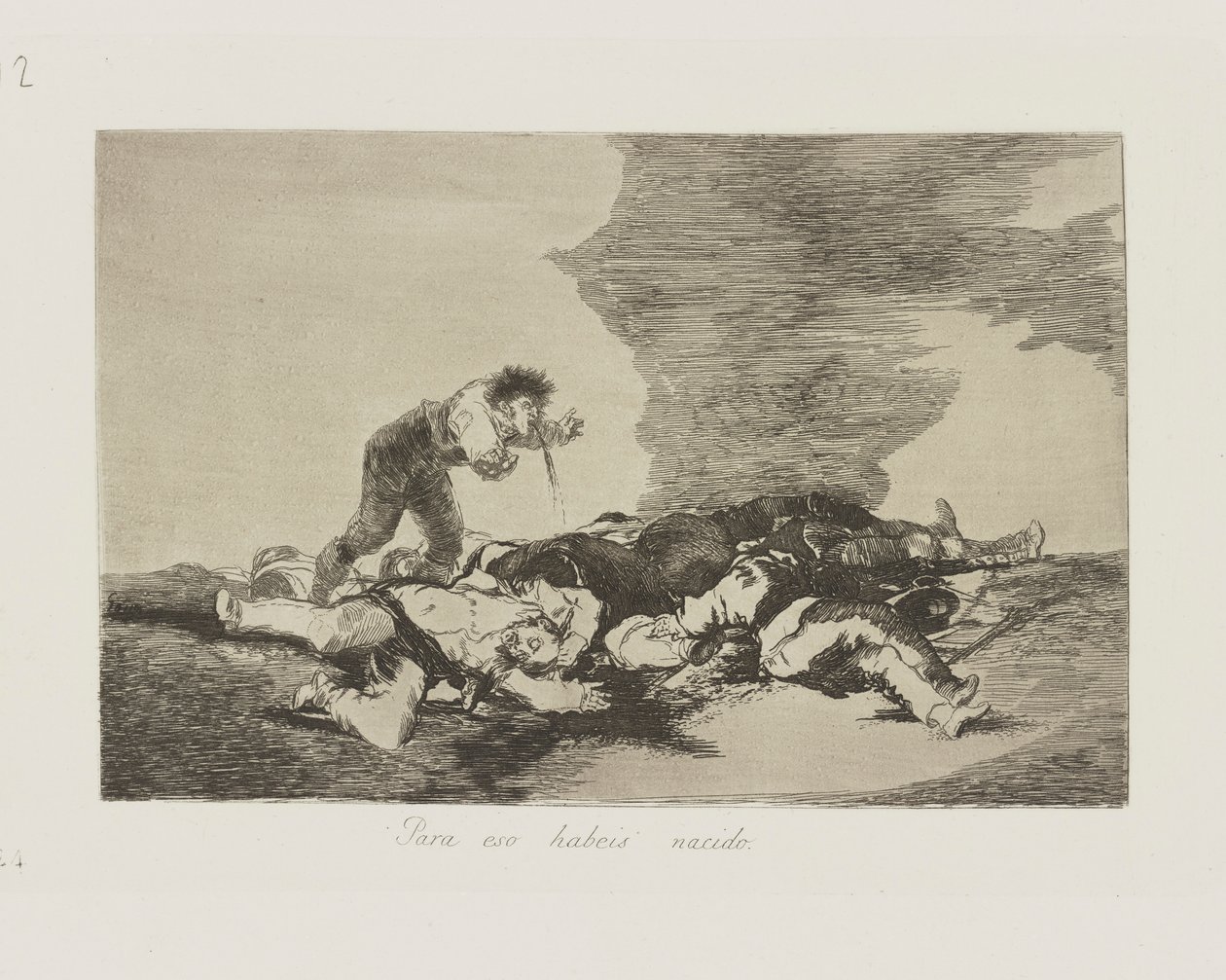 For det er du født. (Dette er du født for.), pl. 12 fra serien The Disasters of War av Francisco de Goya