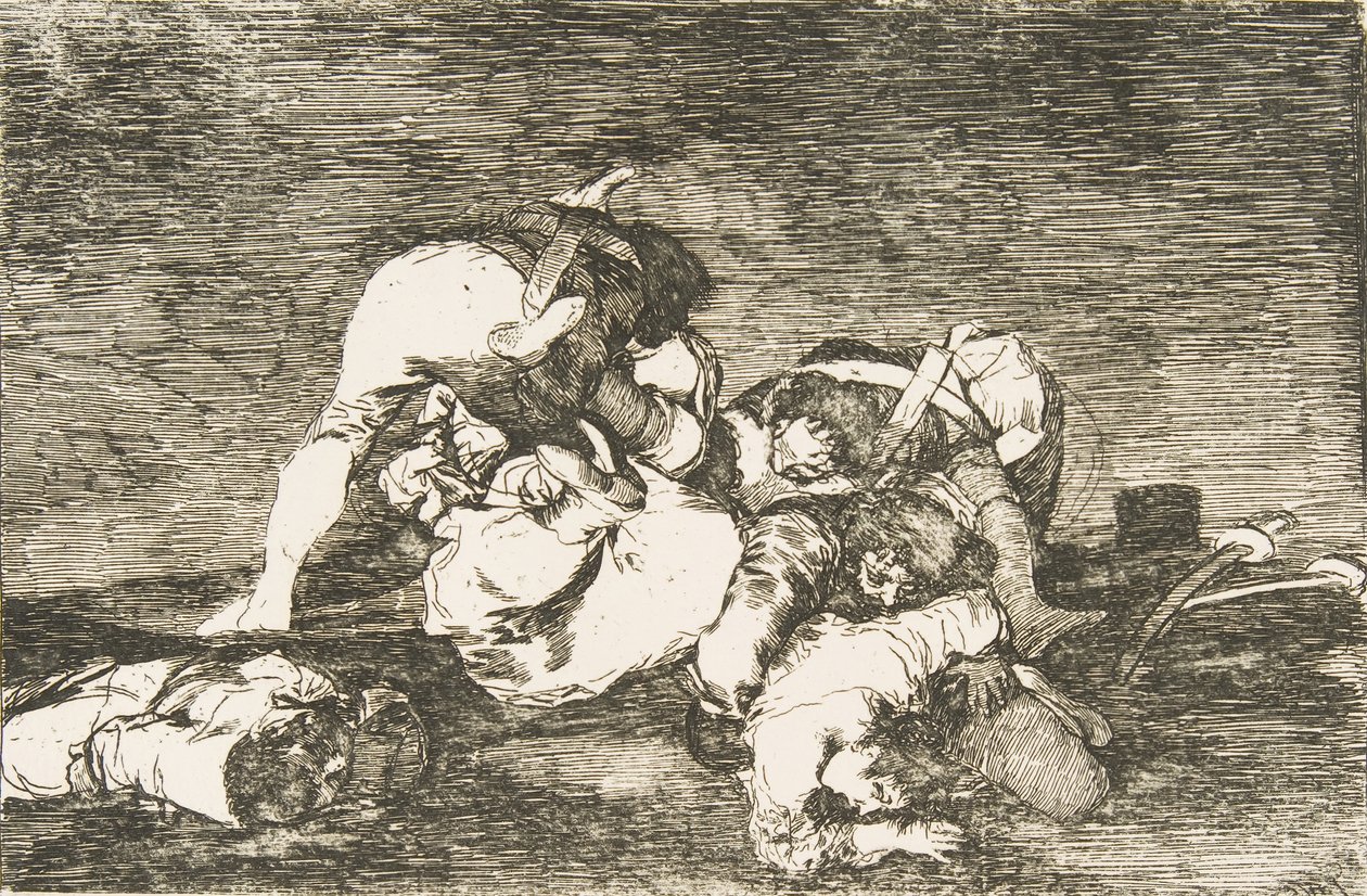 Plate 10 fra The Disasters of War The Disasters of War: Heller ikke disse. Nor..., 1810. av Francisco de Goya