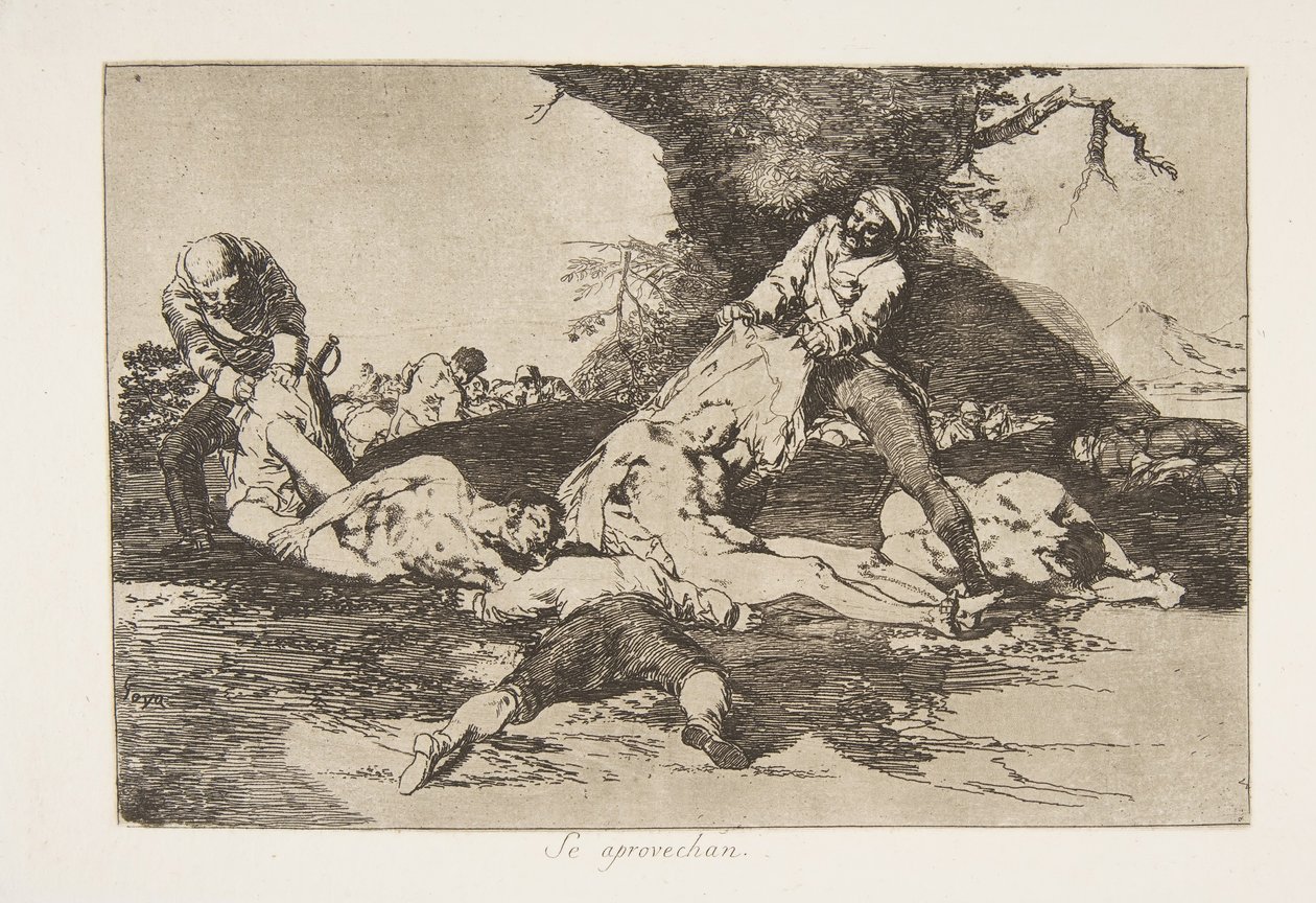 Plate 16 fra The Disasters of War Los Desastres de la Guerra: T..., 1810 publisert i 1863. av Francisco de Goya