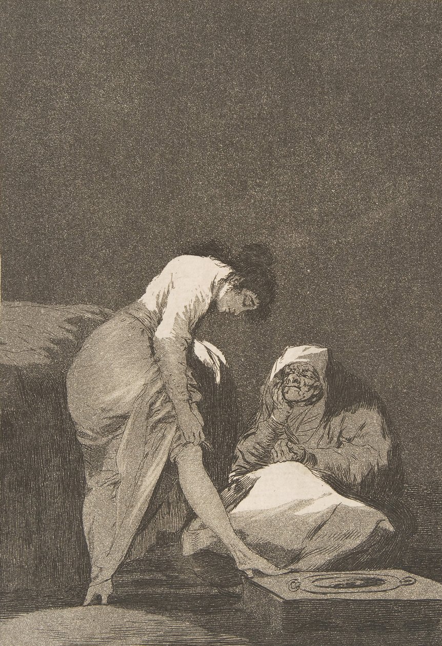 Plate 17 fra Los Caprichos: Den er pent strukket av Francisco de Goya
