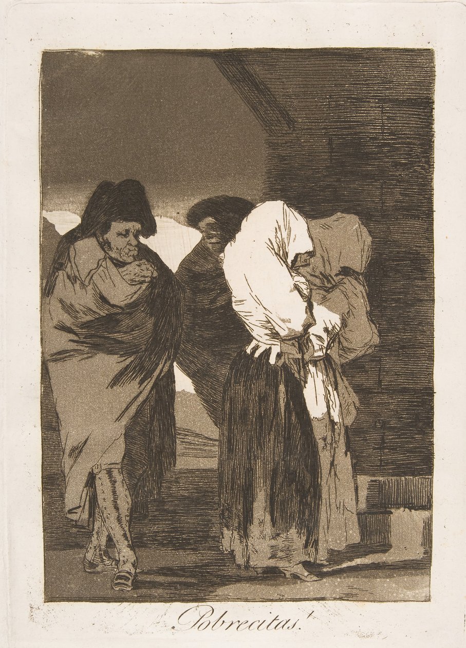 Tallerken 22 fra Los Caprichos: Stakkars små jenter! Pobrecitas!, 1799. av Francisco de Goya