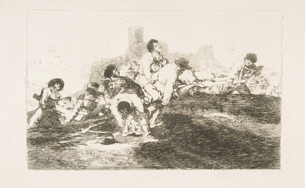 Plate 24 fra The Disasters of War Los Desastres de la Guerra: De kan fortsatt være av u..., 1810. av Francisco de Goya