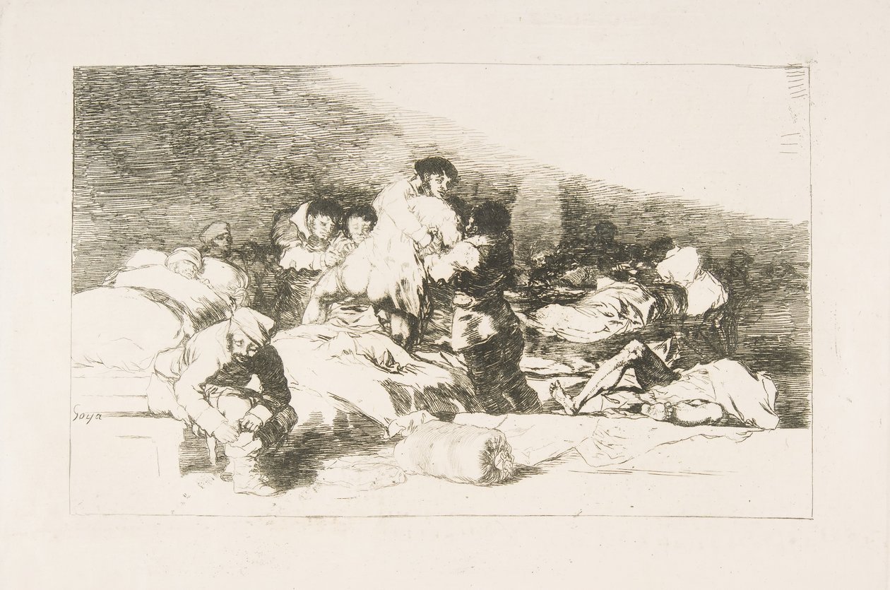 Plate 25 fra The Disasters of War The Disasters of War: Disse også. Også e..., 1810. av Francisco de Goya