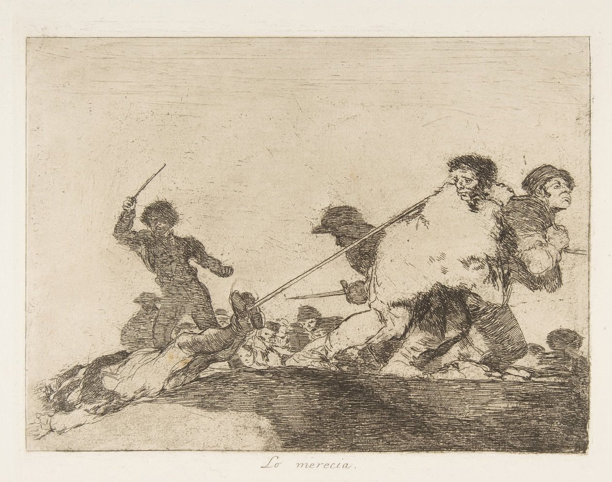 Plate 29 fra The Disasters of War Los Desastres de la Guerra:: He ..., 1810 publisert 1863. av Francisco de Goya