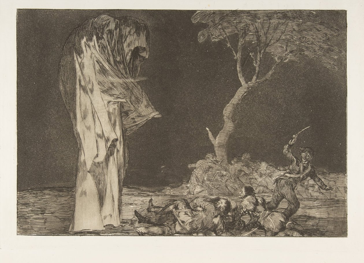 Plate 2 fra Disparates: Folly of Fear, ca. 1816-23 utgitt 1864. av Francisco de Goya