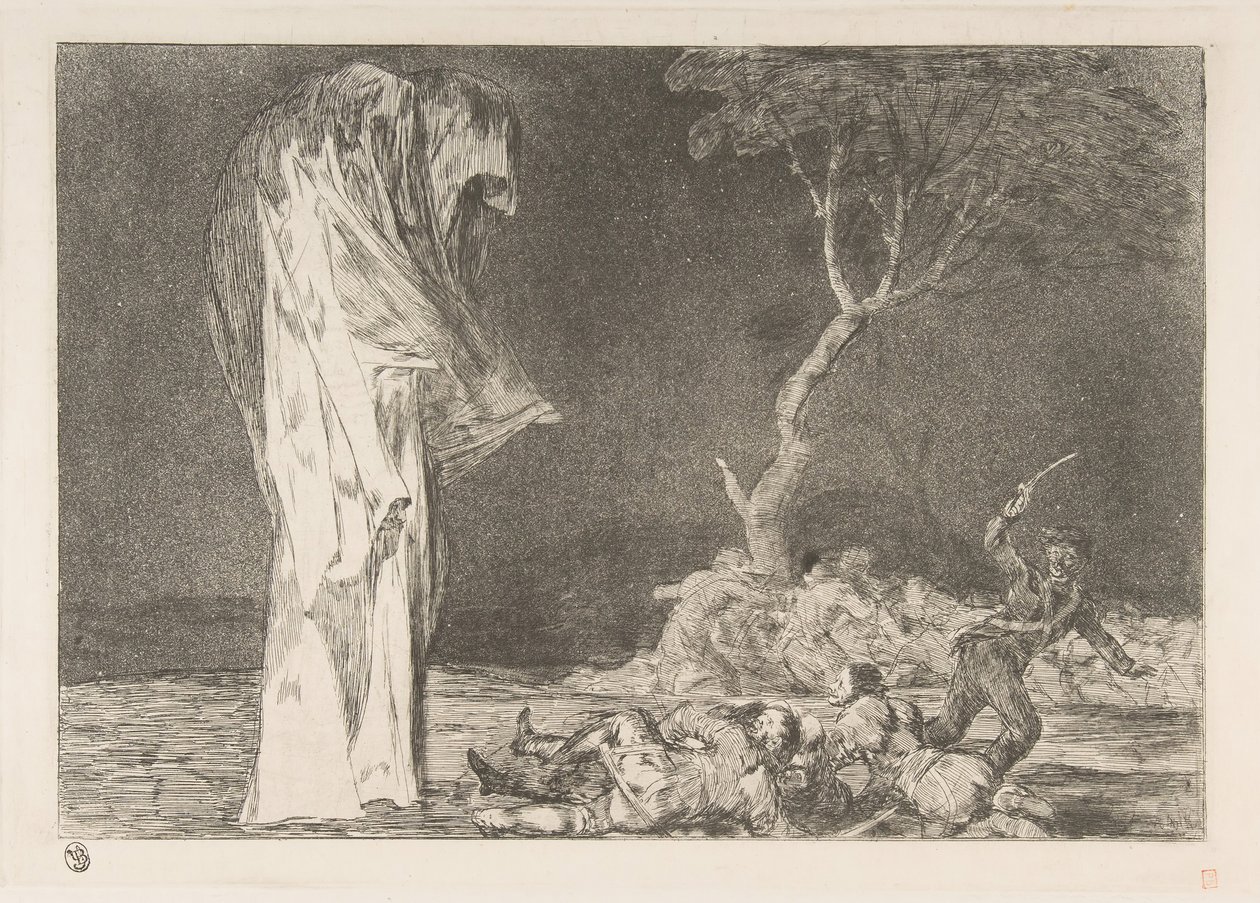 Plate 2 fra Disparates: Folly of Fear, ca. 1816-23 utgitt ca. 1848. av Francisco de Goya