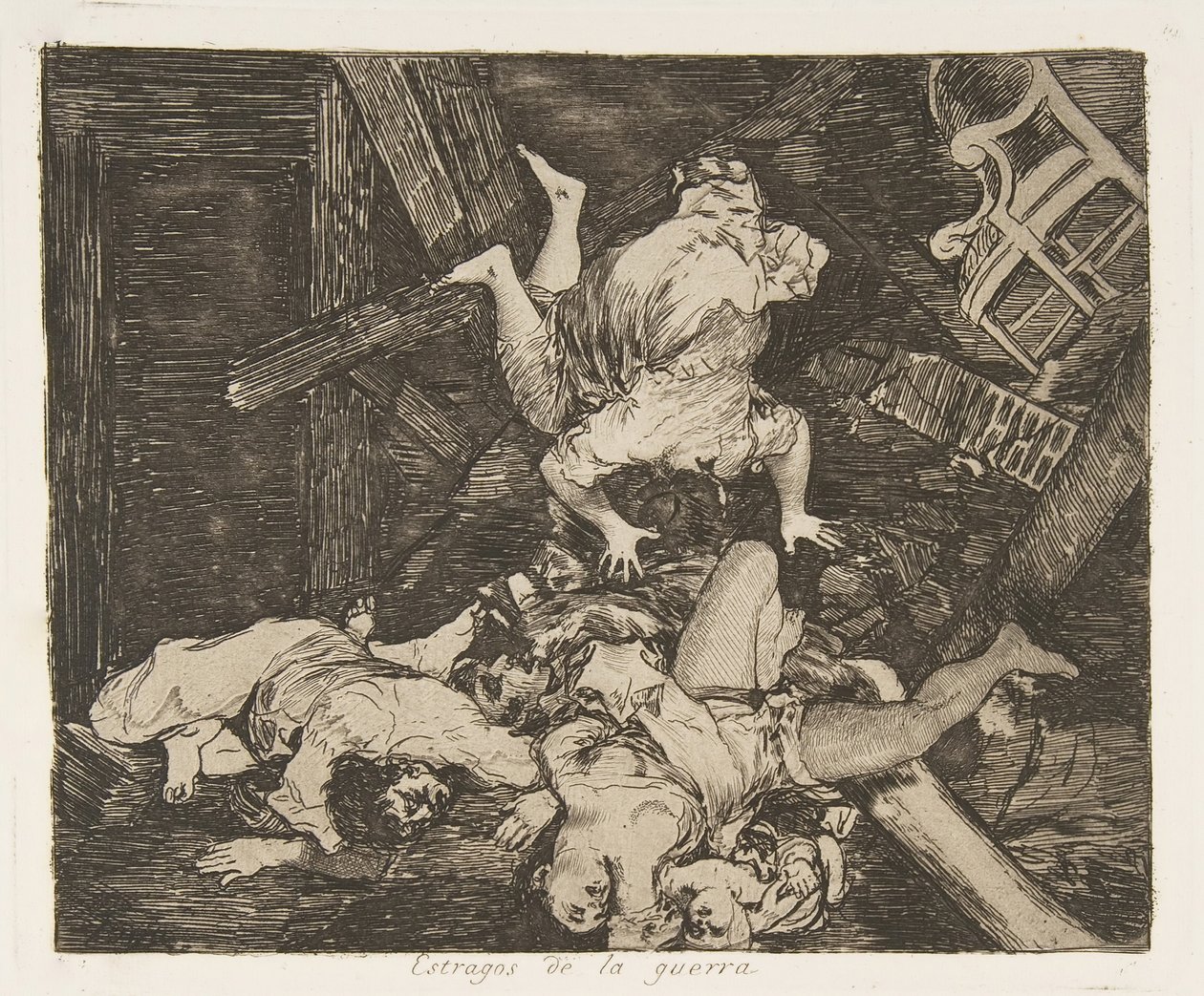 Plate 30 fra The Disasters of War Los Desastres de la Guerra: Ravag..., 1810 publisert 1863. av Francisco de Goya
