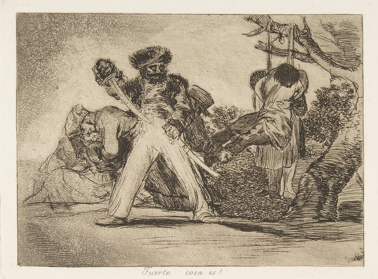 Plate 31 fra The Disasters of War Los Desastres de la Guerra: That..., 1810 publisert 1863. av Francisco de Goya