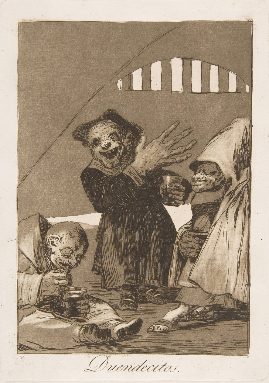 Plate 49 fra Los Caprichos: Hobgoblins Duendecitos., 1799. av Francisco de Goya
