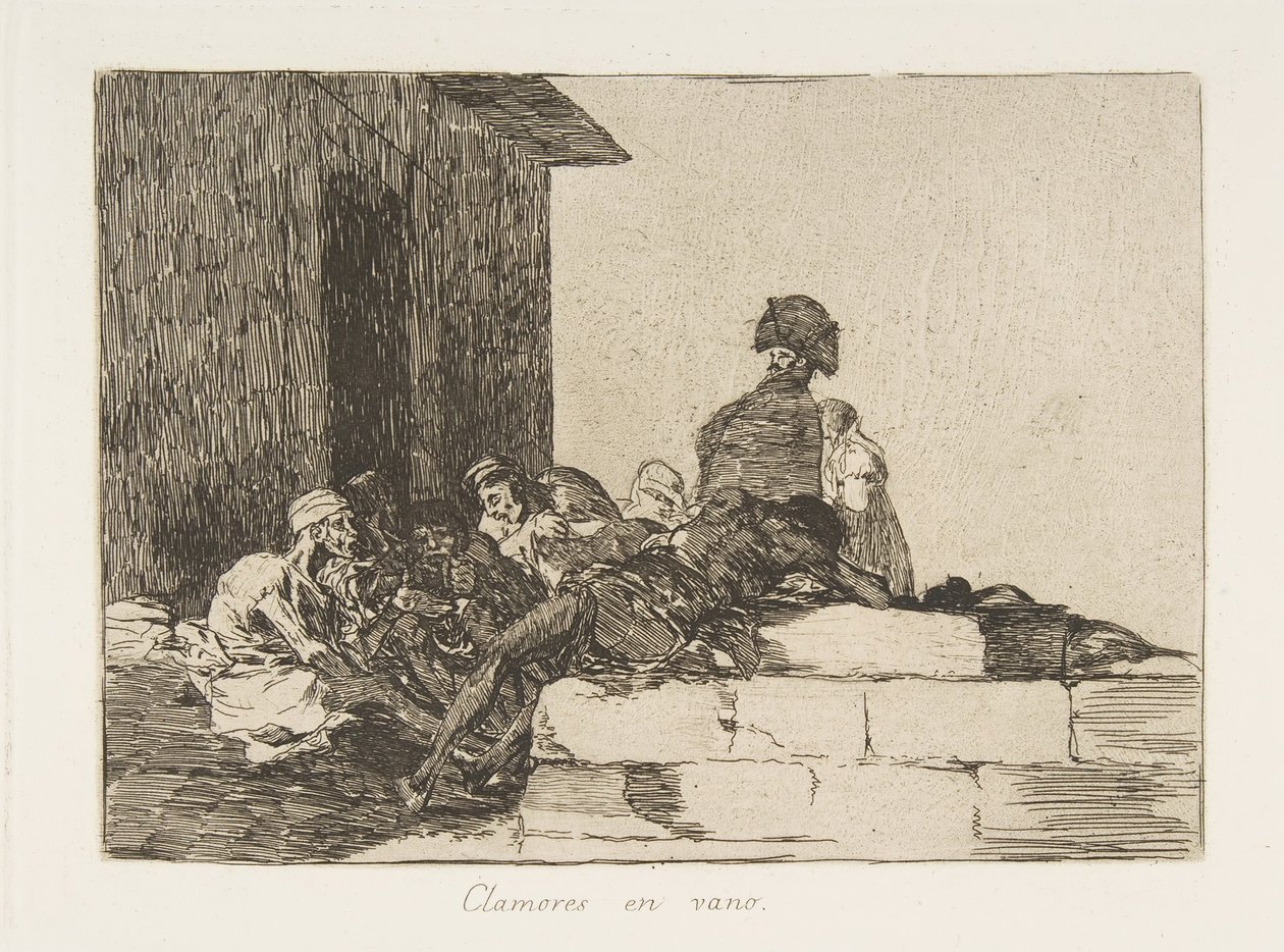Plate 54 fra The Disasters of War Los Desastres de la Guerra: Ap..., 1811-12 publisert 1863. av Francisco de Goya