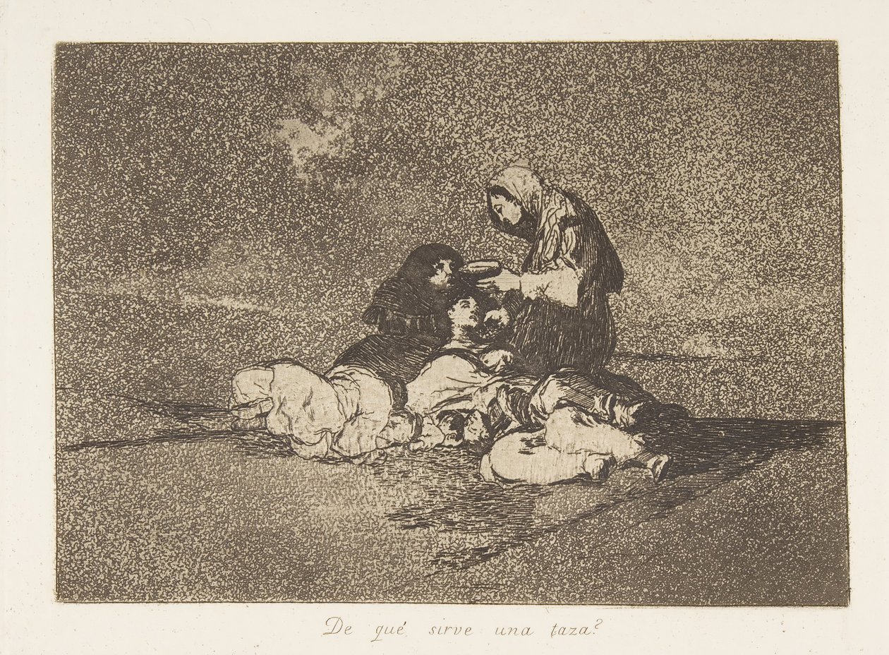 Plate 59 fra The Disasters of War Los Desastres de la Guerra: Wh..., 1811-12 publisert 1863. av Francisco de Goya