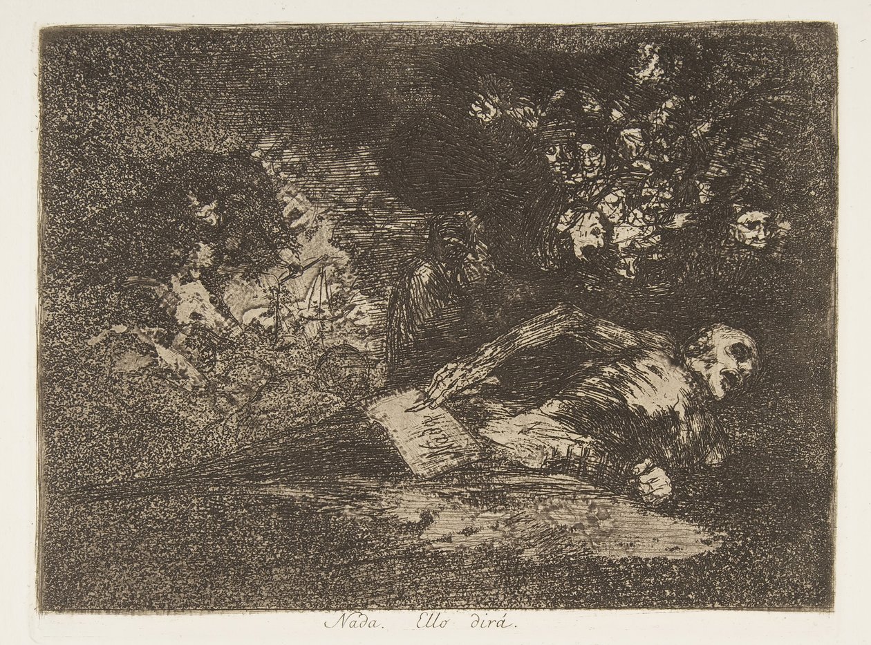 Plate 69 fra The Disasters of War Los Desastres de la Guerra..., etter 1814-15 publisert 1863. av Francisco de Goya