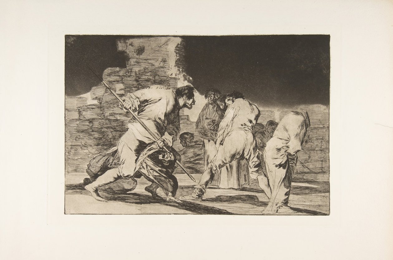 Plate 6 fra Disparates: Det er fantastisk - og vi ble skapt av Gud, ca. 1816-23 utgitt 1864. av Francisco de Goya