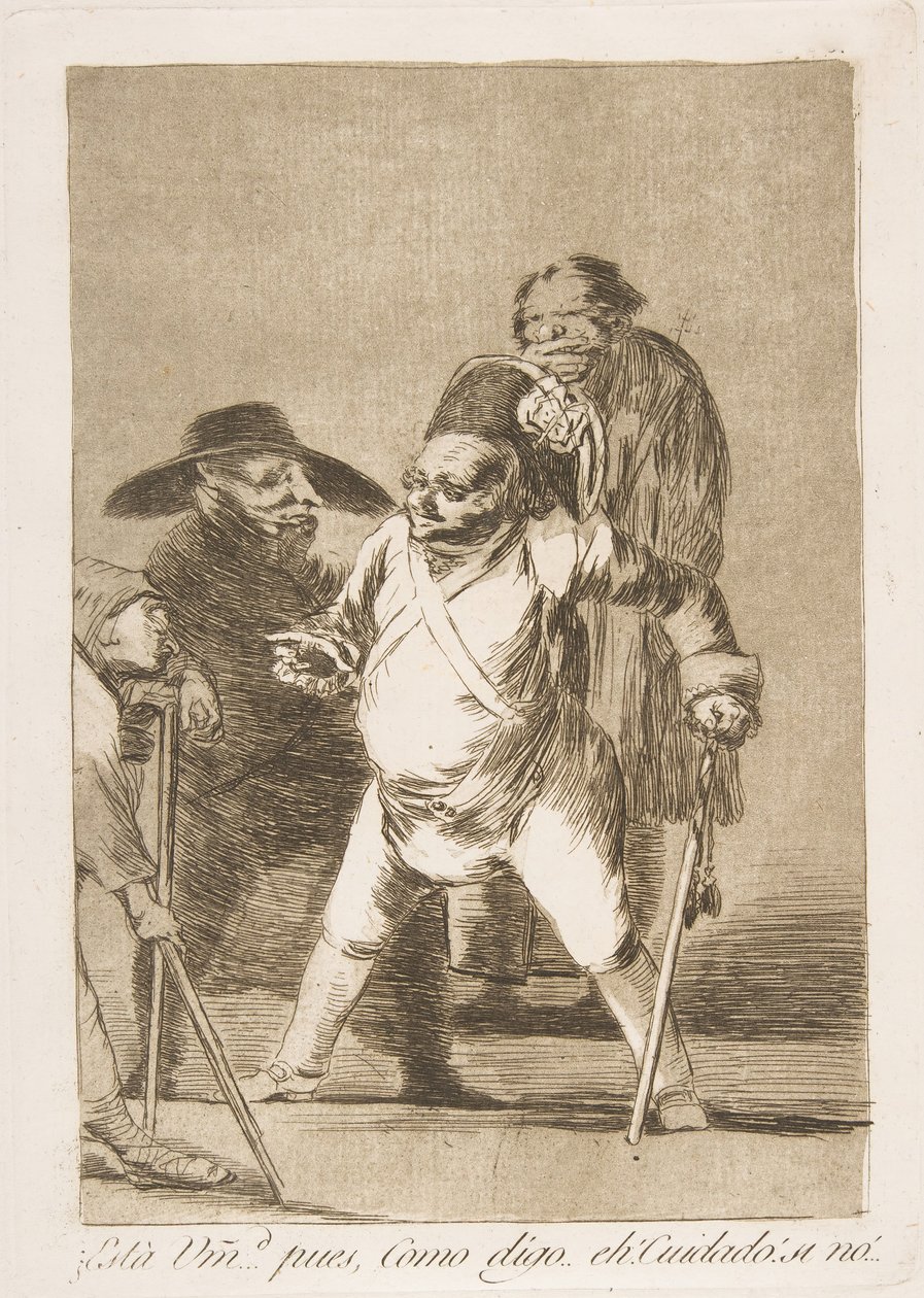 Plate 76 fra Los Caprichos: Du forstår... vel, som jeg sier... eh! Se opp! ellers..., 1799. av Francisco de Goya