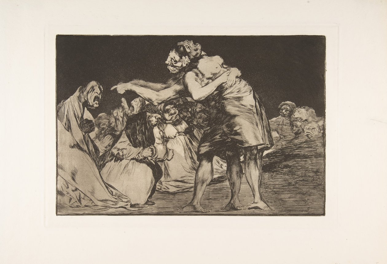 Plate 7 fra Disparates: Disorderly Folly, ca. 1816-23 utgitt 1864. av Francisco de Goya