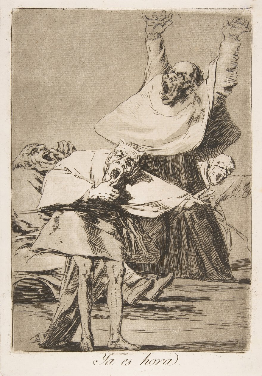 Plate 80 fra Los Caprichos: Det er på tide Ya es hora., 1799. av Francisco de Goya