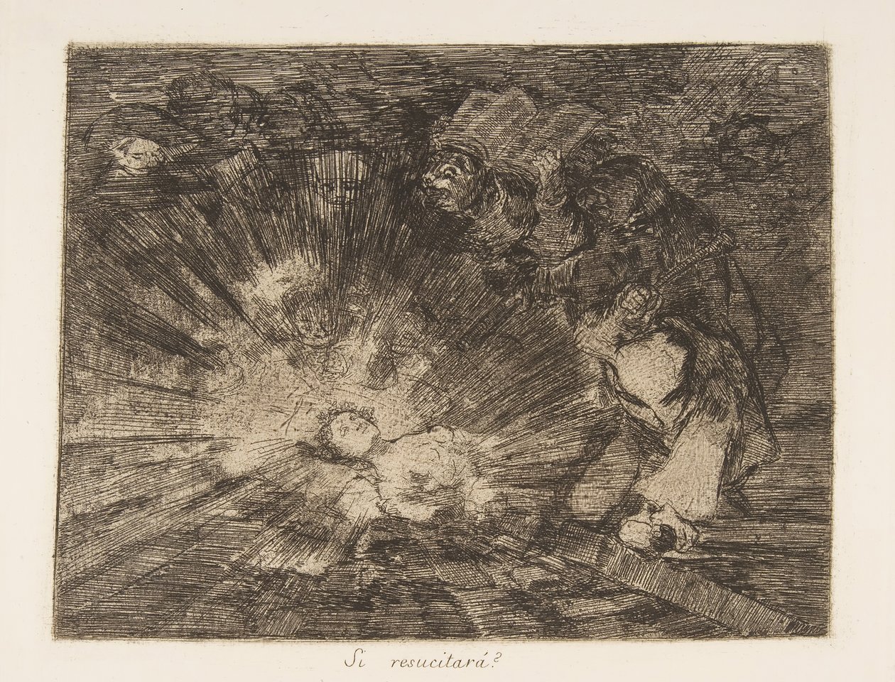 Plate 80 fra The Disasters of War Los Desastres de la Guerra: Wil..., 1810-20, publisert 1863. av Francisco de Goya