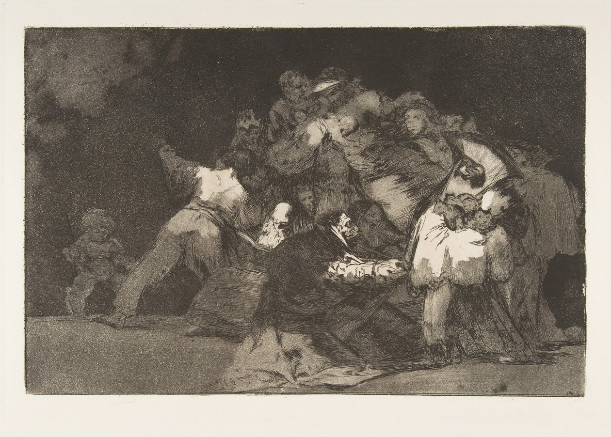 Plate 9 fra Disparates:General dårskap, ca. 1816-23 utgitt 1864. av Francisco de Goya
