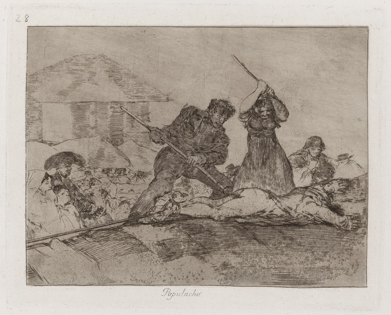 Rabble, plate 28 fra The Disasters of War av Francisco de Goya
