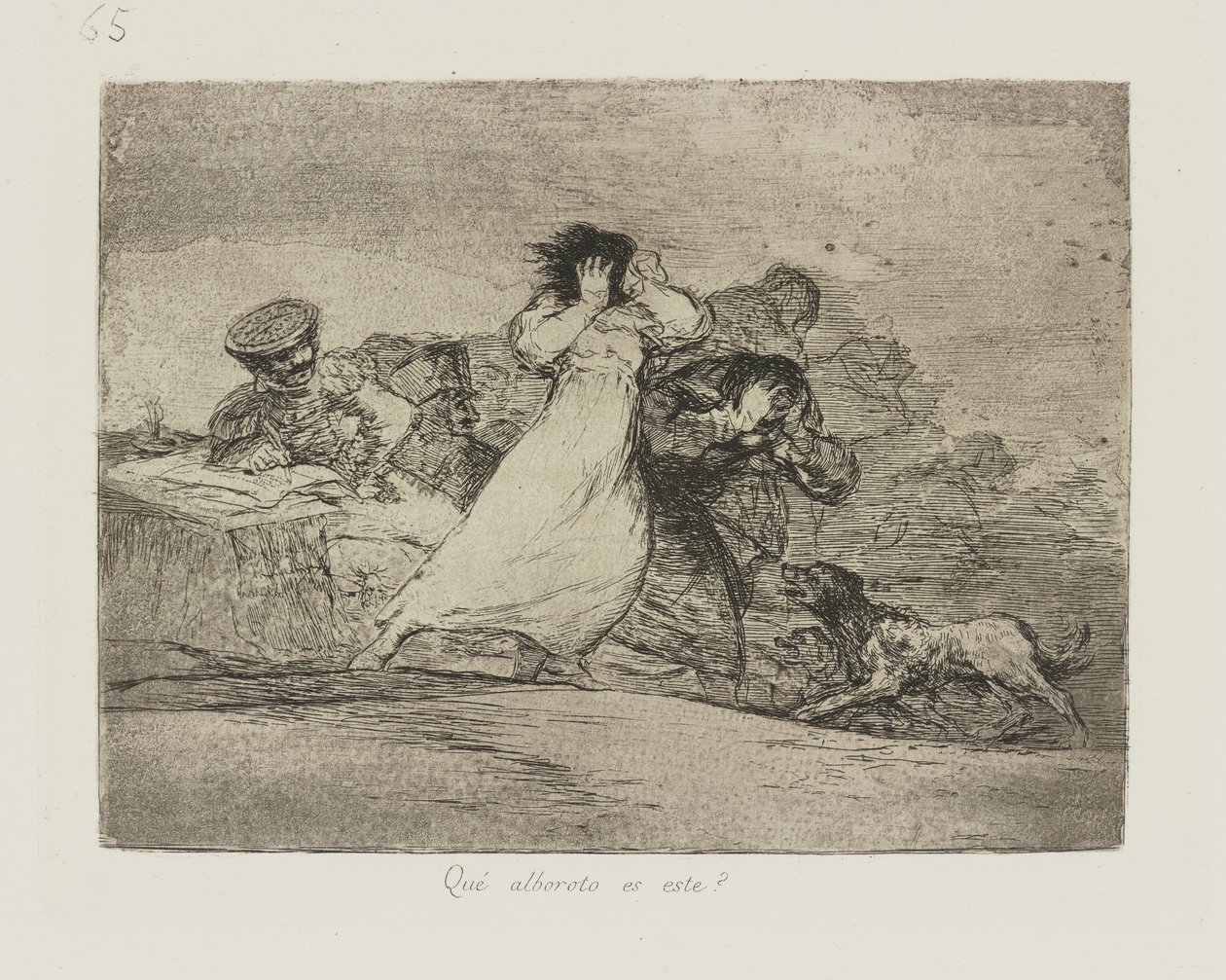 At? er dette opprør? (Hva er dette ståhei?), pl. 65 fra serien The Disasters of War av Francisco de Goya