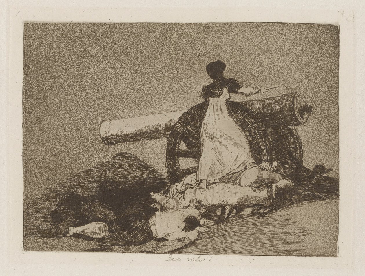 Hvilken verdi! (Hvilket mot!), pl. 7 fra serien The Disasters of War av Francisco de Goya