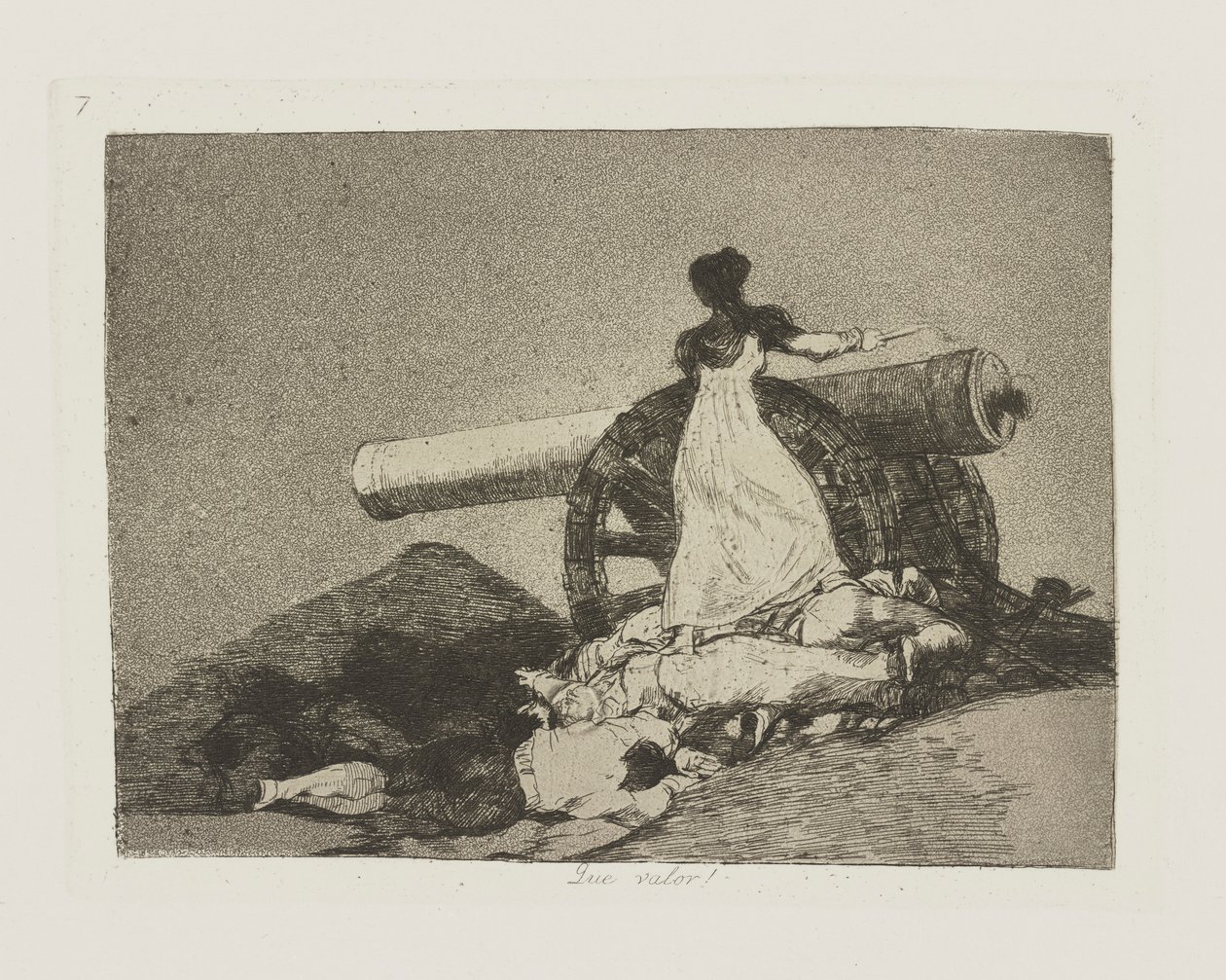 Hvilken verdi! (Hvilket mot!), pl. 7 fra serien The Disasters of War av Francisco de Goya
